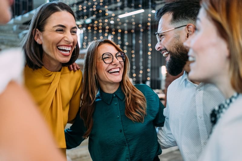 People building connections through conversation