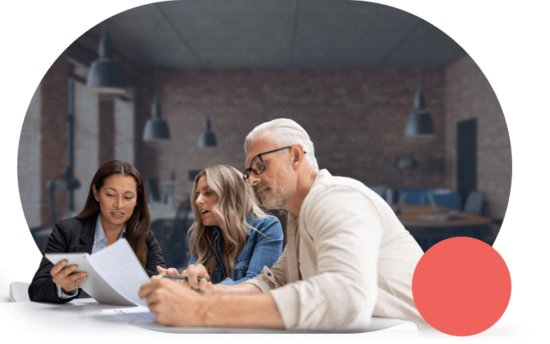 Professional partners collaborating to support clients