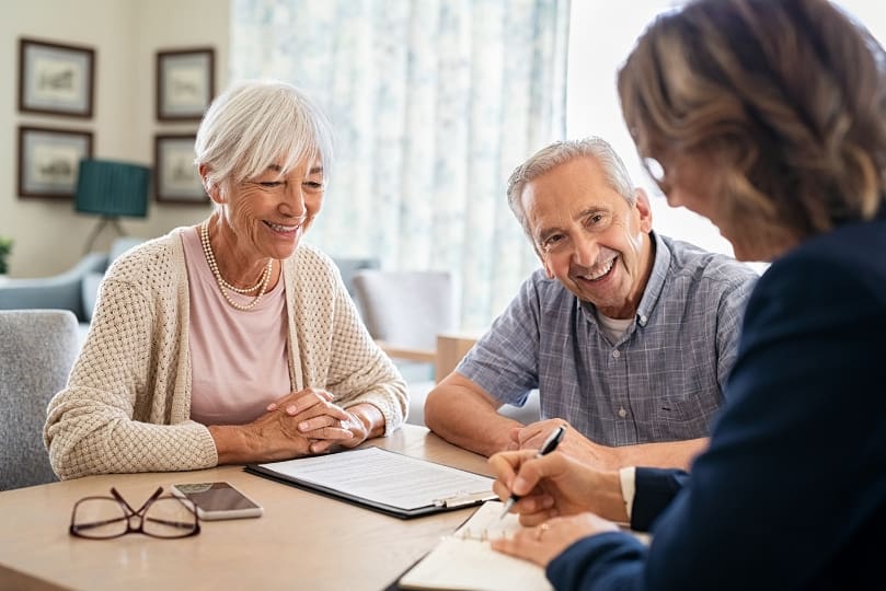 Clients discussing their plans with a trusted adviser