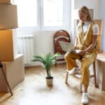 First-time buyer settling into a new home