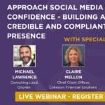 laire Mellon speaking on a Consumer Duty Alliance webinar about social media in financial services
